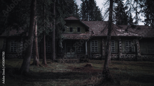 Abandoned Wooden House With Scary Atmosphere