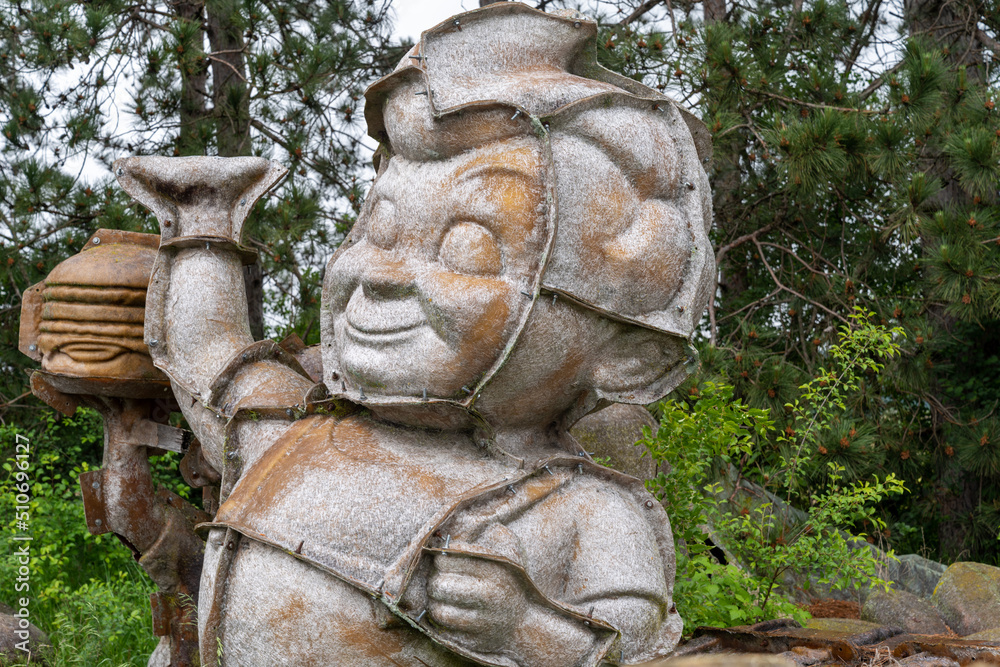 Sparta, Wisconsin June 11, 2022 Large fiberglass mold of a Big Boy