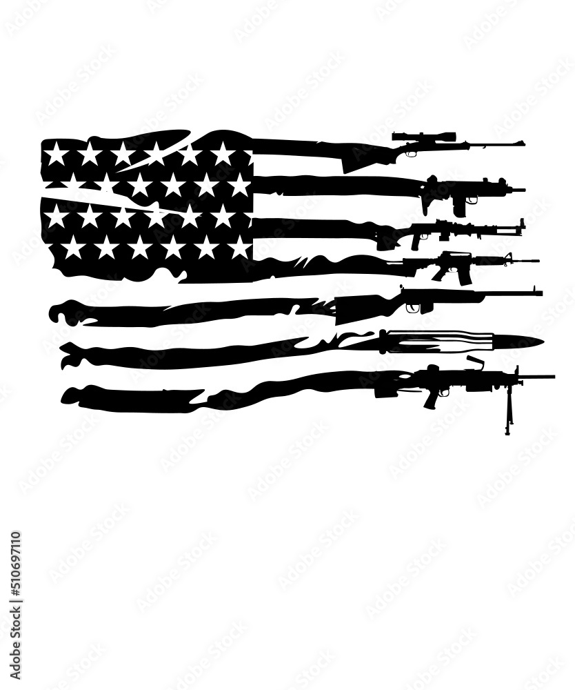American Gun Flag Svg Rifle Flag Svg Distressed Flag Svg Etsy My Xxx ...