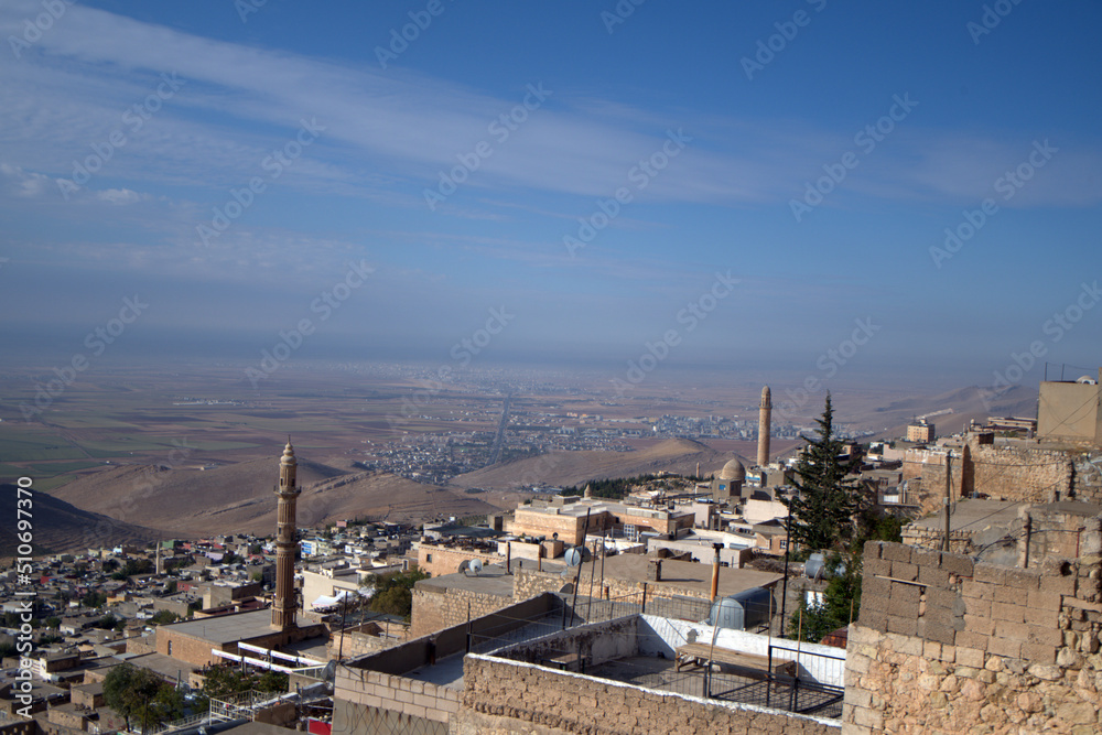 view of the city. mezopotamya from mardin old town