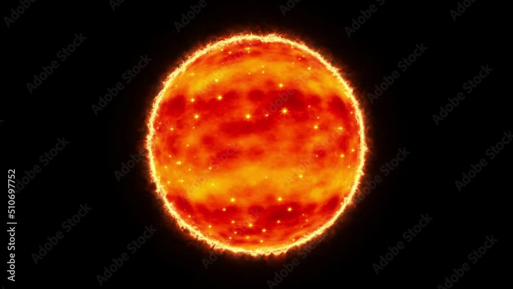 Shining red planet in the space overlay background