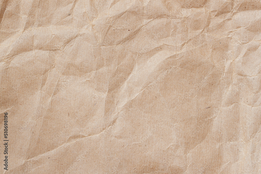 Obraz premium Rumpled environmental or craft paper texture close-up