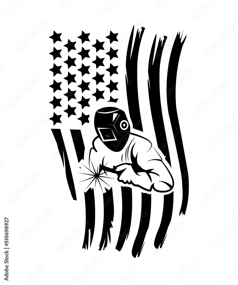 welder svg, welder flag svg, welder american flag, welder usa flag