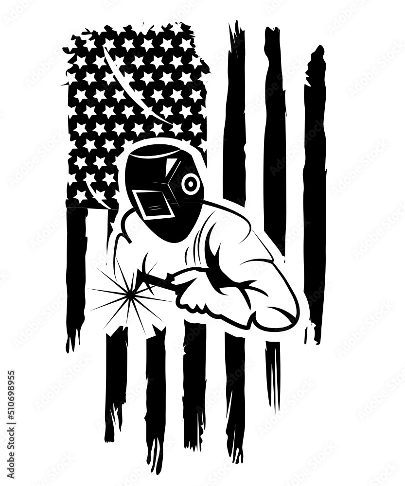 welder svg, welder flag svg, welder american flag, welder usa flag