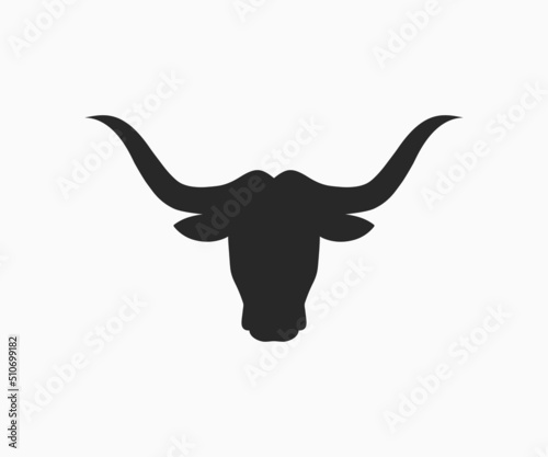 Bull head logo icon vector.