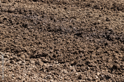 Fotografie, Obraz plowed soil in an agricultural field during tillage