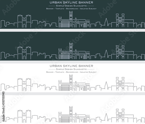 Canterbury Single Line Skyline Profile Banner