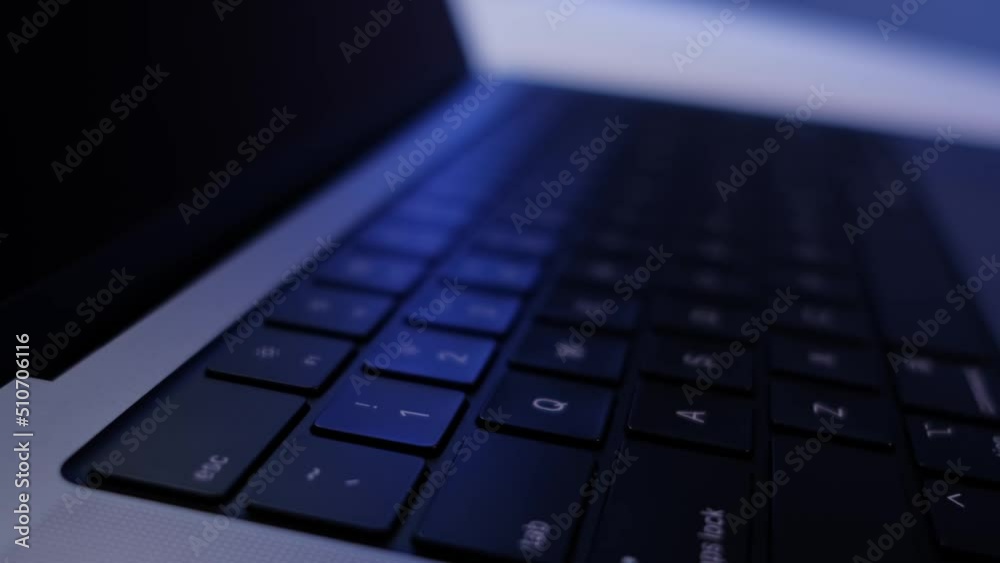 laptop keyboard close up video laptop keyboard close up video