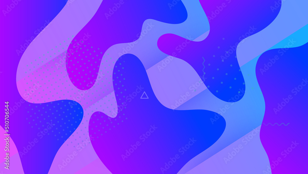 Geometric Poster. Blue Memphis Layout. Technology Magazine. Tech Landing Page. 3d Digital Banner. Modern Texture. Rainbow Flyer. Trendy Paper. Lilac Geometric Poster