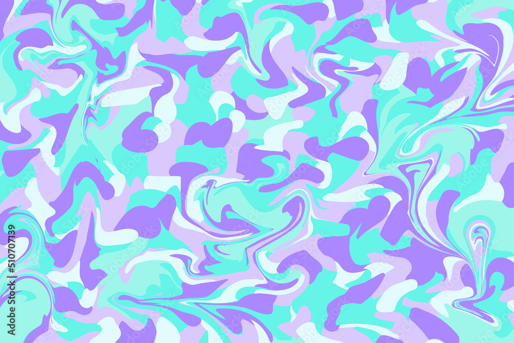 Colorful abstract geometric background, liquid dynamic gradient waves, fluid marble texture, camouflage.