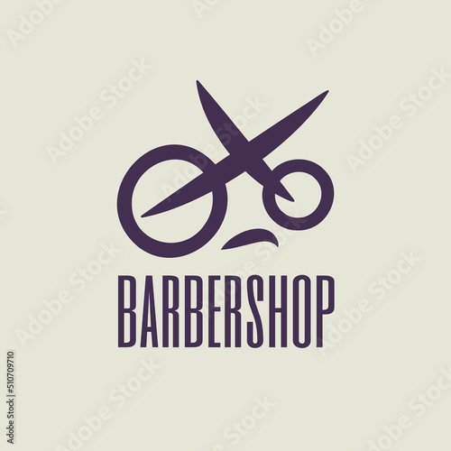 logo 04-barbershop logo-minimalistic scissors icon