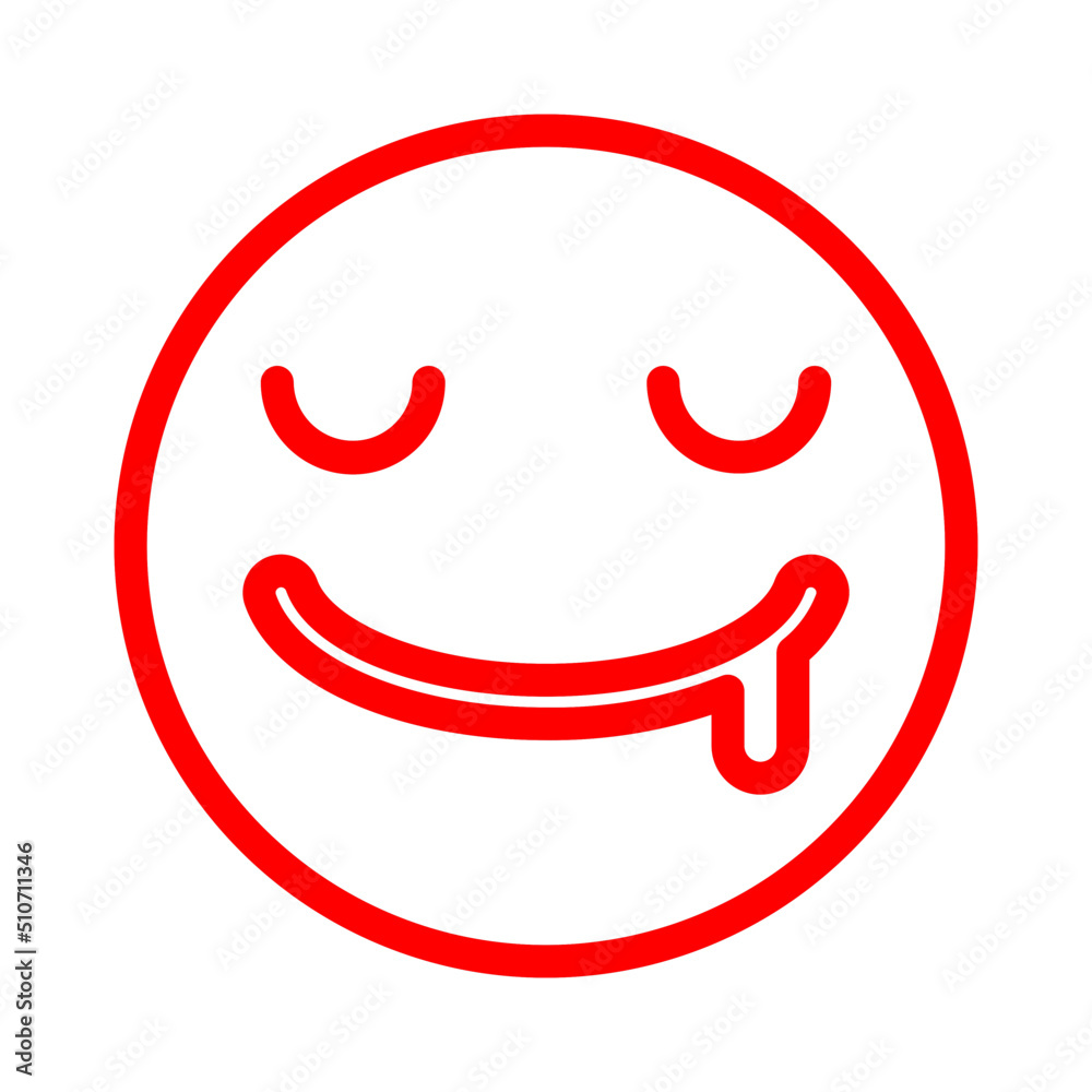 Obraz premium red emoticon