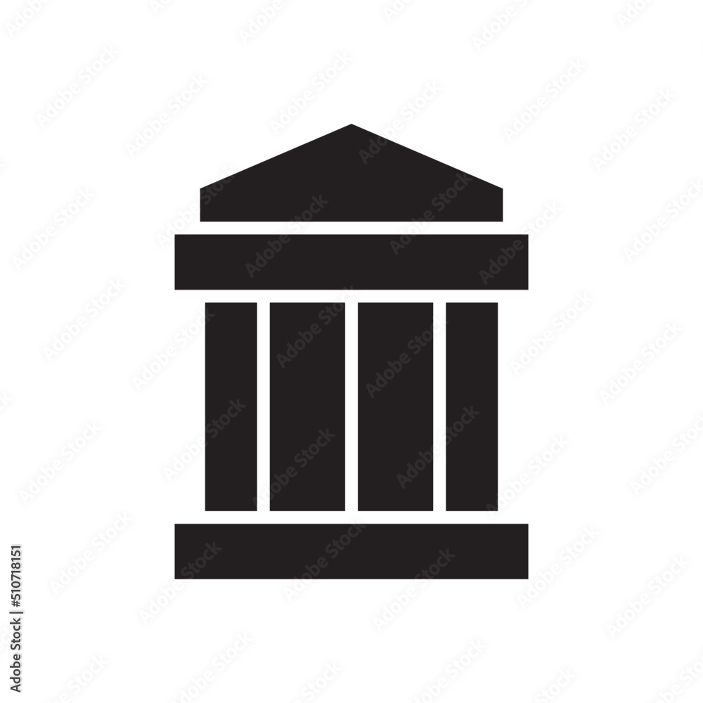 bank icon or logo isolated sign symbol vector illustration - high quality black style vector icons
