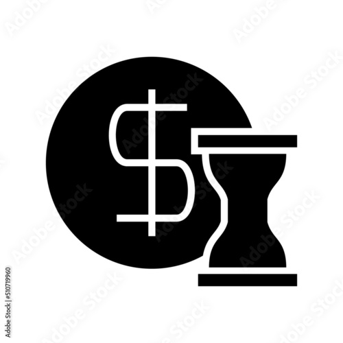 time is money icon or logo isolated sign symbol vector illustration - high quality black style vector icons 