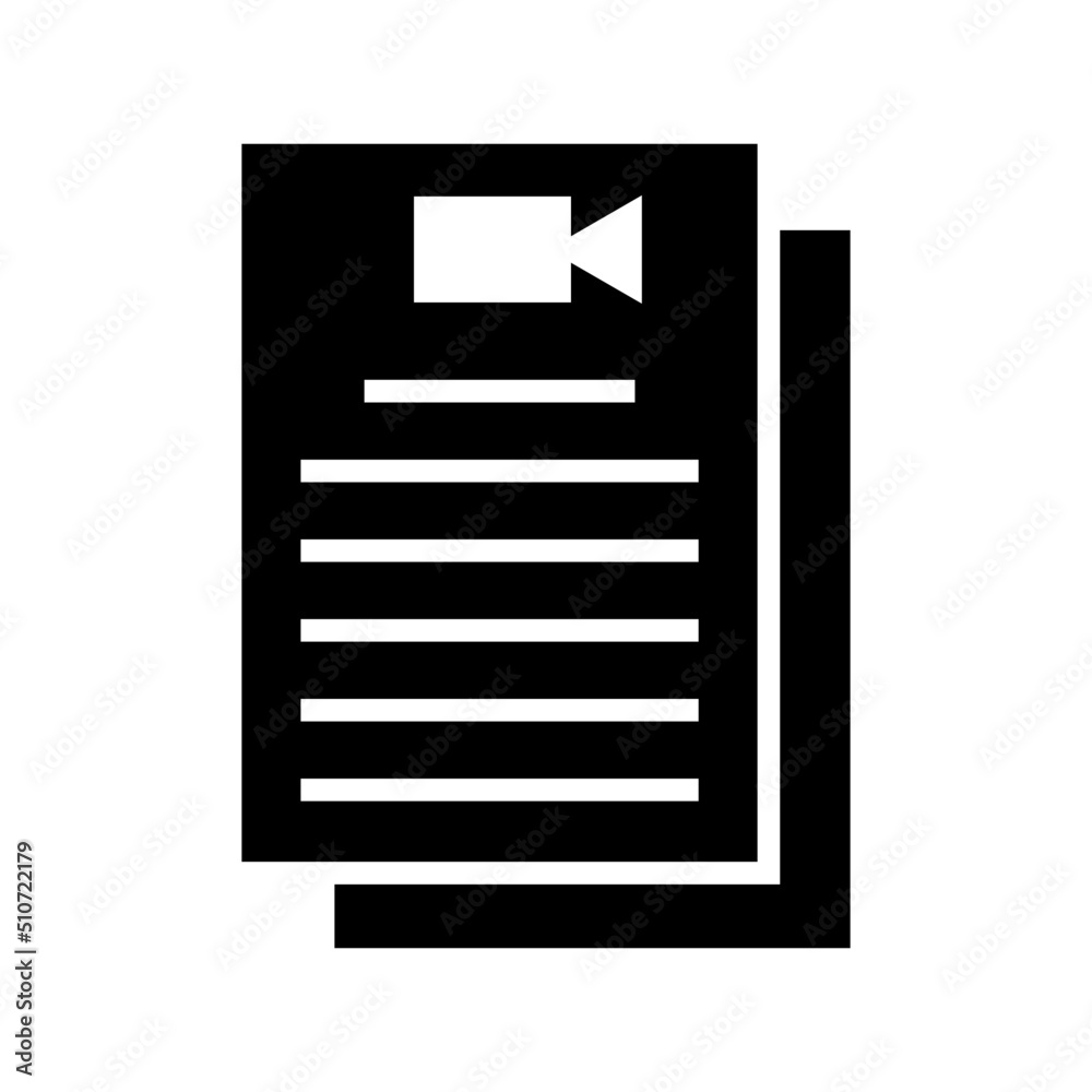 Fototapeta premium video script icon or logo isolated sign symbol vector illustration - high quality black style vector icons 