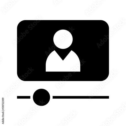 youtuber icon or logo isolated sign symbol vector illustration - high quality black style vector icons
