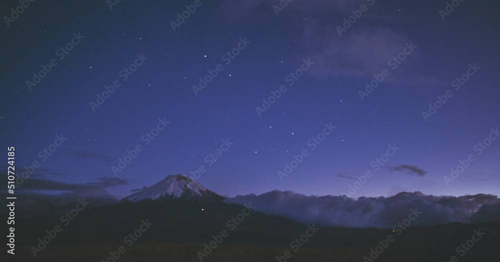 Cotopaxi starry night sky