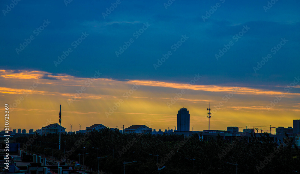 Fototapeta premium Sunset and dawn sky background