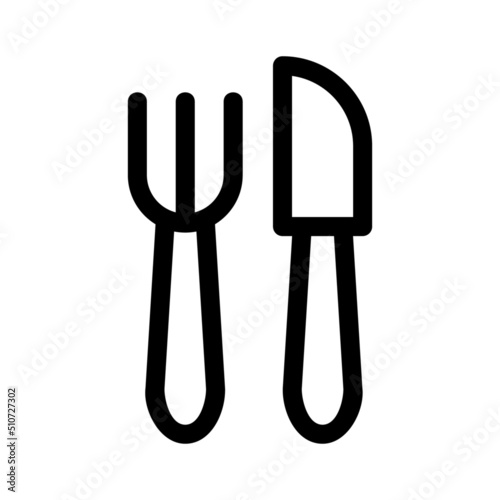 cutlery icon or logo isolated sign symbol vector illustration - high quality black style vector icons 