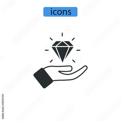 Value Proposition icons  symbol vector elements for infographic web