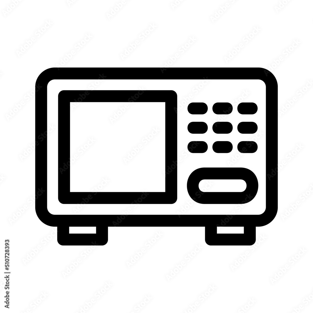 microwave oven icon or logo isolated sign symbol vector illustration - high quality black style vector icons
