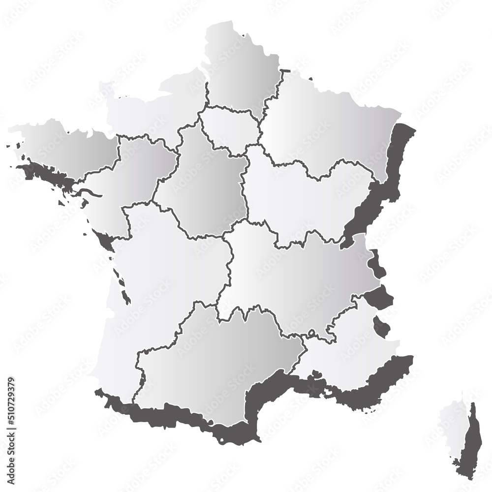 フランス　地図　シルエット　アイコン