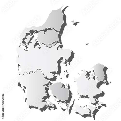 デンマーク　地図　シルエット　アイコン