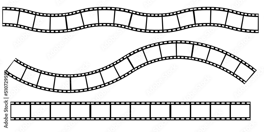 Fototapeta premium Retro film. Edge frame. Video frame icon. Clipart image. Vector illustration. stock image.