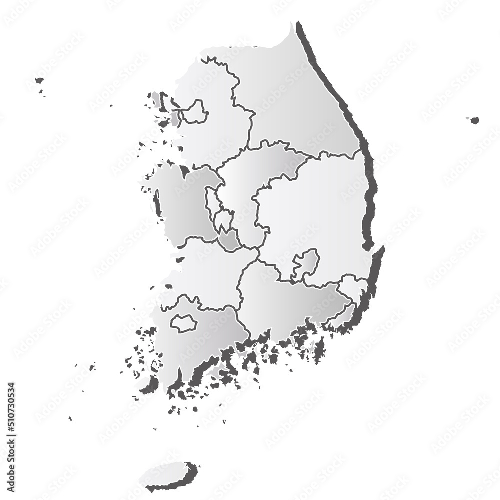韓国　地図　シルエット　アイコン