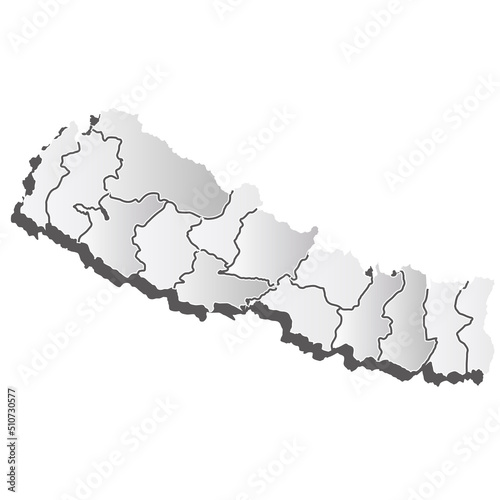 ネパール　地図　シルエット　アイコン
