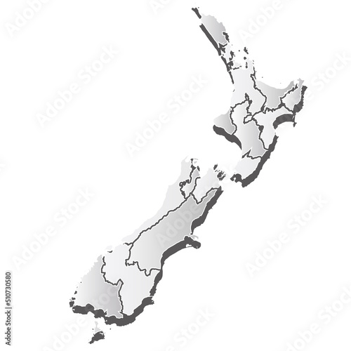 ニュージーランド 地図 シルエット アイコン