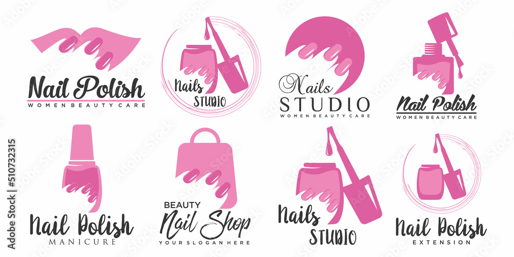 Vector logo design for manicure and nails salon Vector logo design for manicure and nails salon