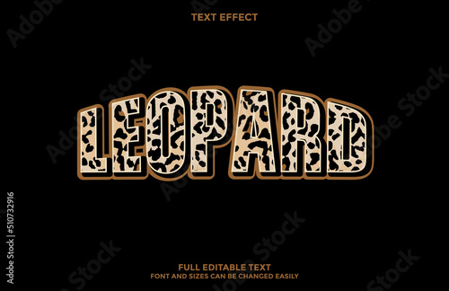 Text Effect Leopard Skin Design