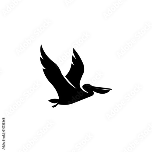 Pelican logo design, Silhouette Pelicans bird logos concept