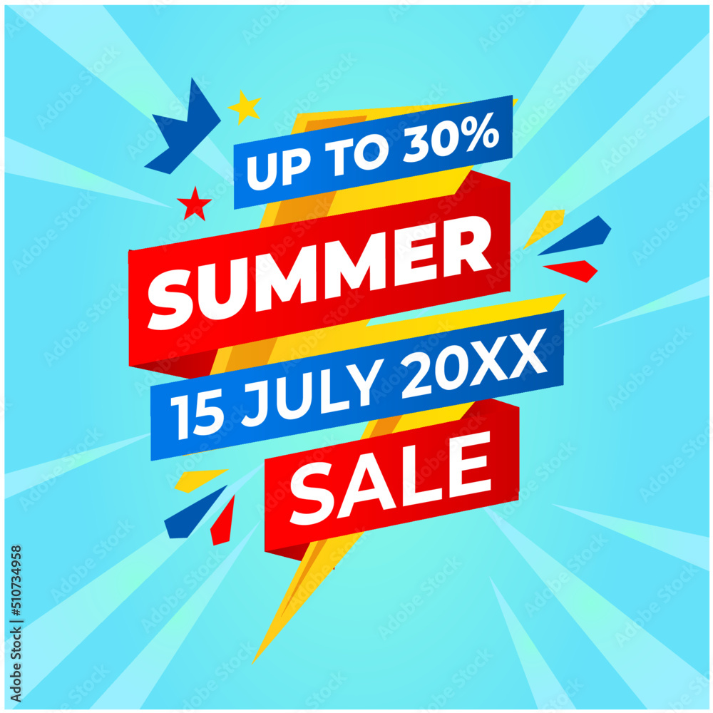 Summer Sales Sign #3 For Poster Web Banner Flyer Brochure etc