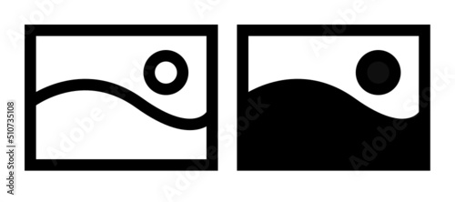 black and white gallery icon
