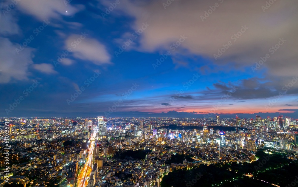 東京夜景　渋谷　新宿