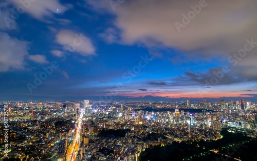 東京夜景　渋谷　新宿 © oka