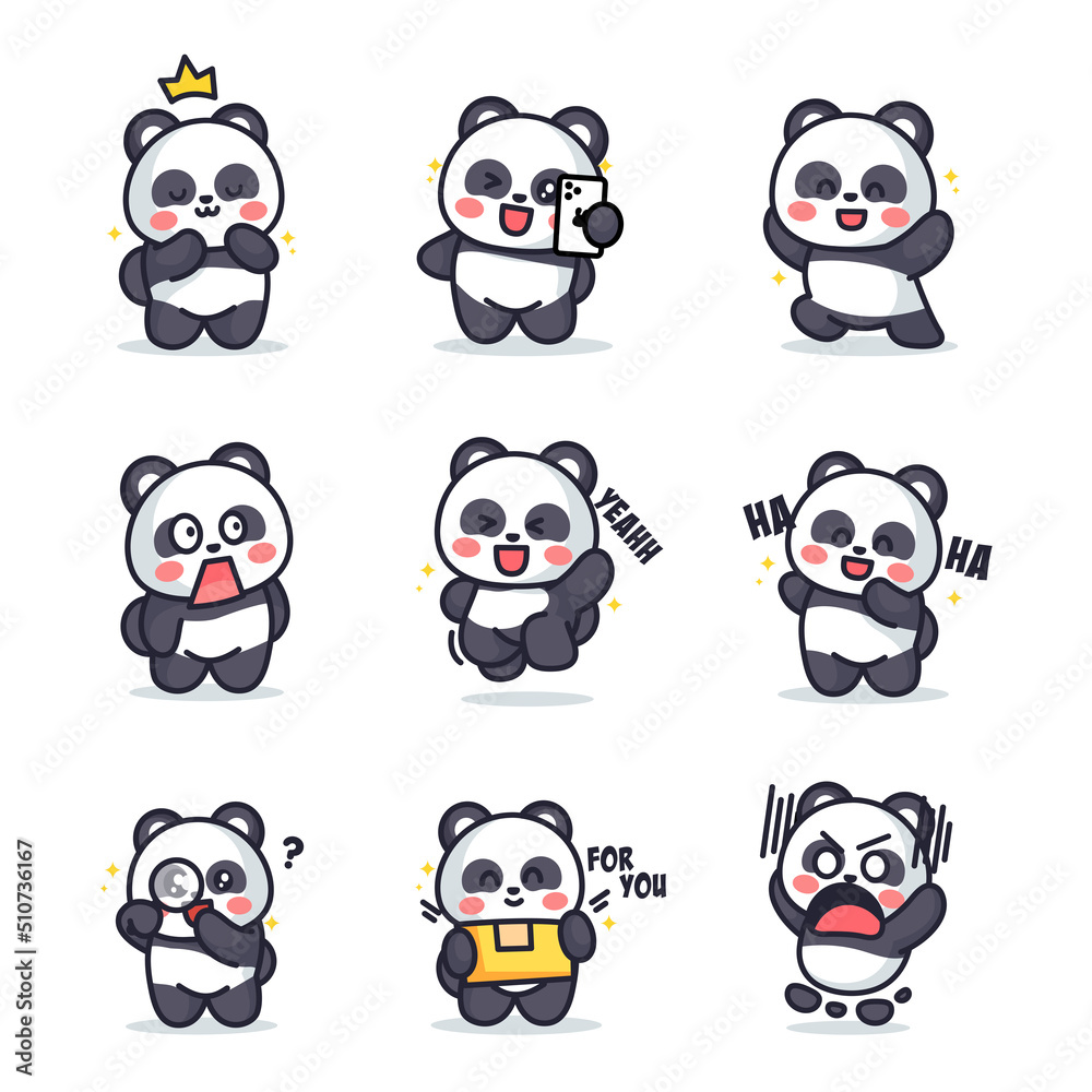 Obraz premium panda is posing cute and adorable