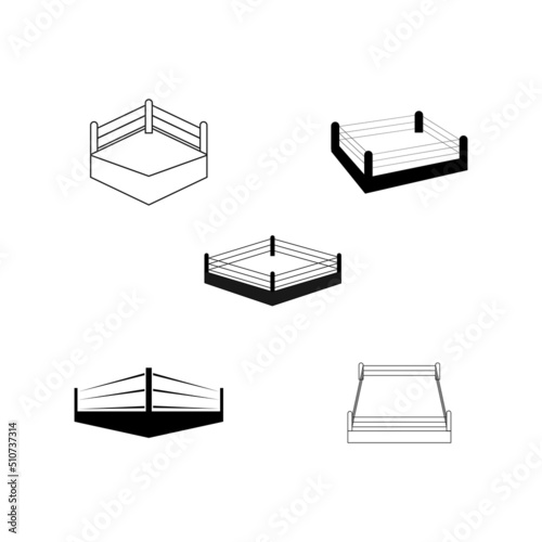 simple boxing ring icon illustration design