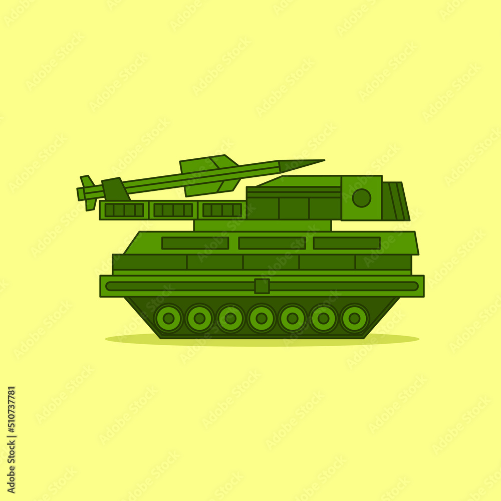 Vector illustration of modern battle tank for world war Vector illustration of modern battle tank for world war