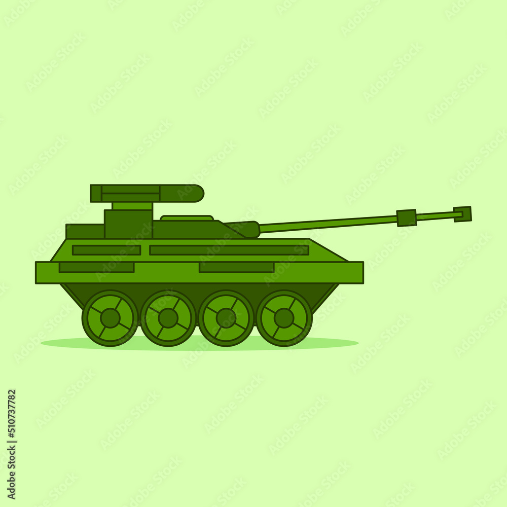 Vector illustration of modern battle tank for world war