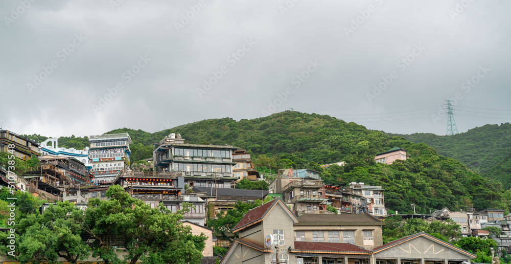 Obraz premium Jiufen mountain city, a tourist attraction in Xinbei City, Taiwan, China, China