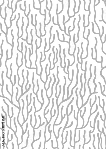 Seamless coral pattern. Coral branches curl on the surface. Vector texture