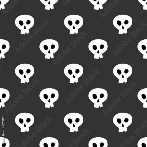 seamless skull pattern. Suitable to place as background, backdrop, wallpaper, etc. Free Vector