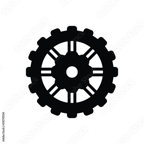 Black solid icon for circular