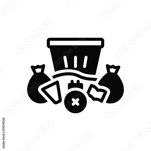 Black solid icon for illegal