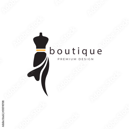 beauty woman fashion logo boutique abstract design vector icon illustration