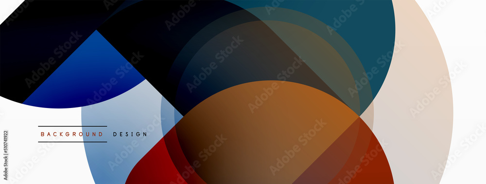 Creative geometric wallpaper. Minimal circle triangle and square line abstract background. Vector illustration for wallpaper banner background or landing page