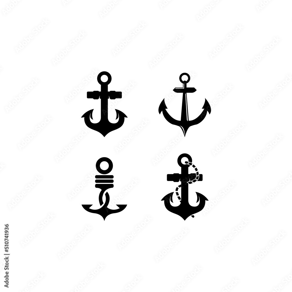 Anchor icon Logo Template vector Anchor icon Logo Template vector